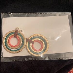 Colorful Beaded Hoop Earrings